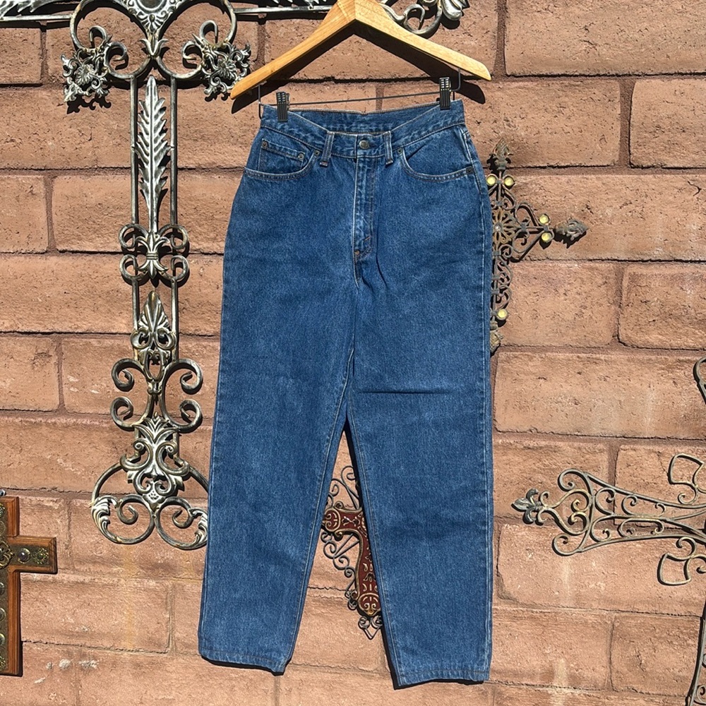 Vintage Levi’s 505 Jeans Women’s High Rise Dark Wash 80s Mom Jeans Sz Small USA